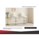 Taburetes X2 Banqueta Silla Bar Barra Living Acolchado crema