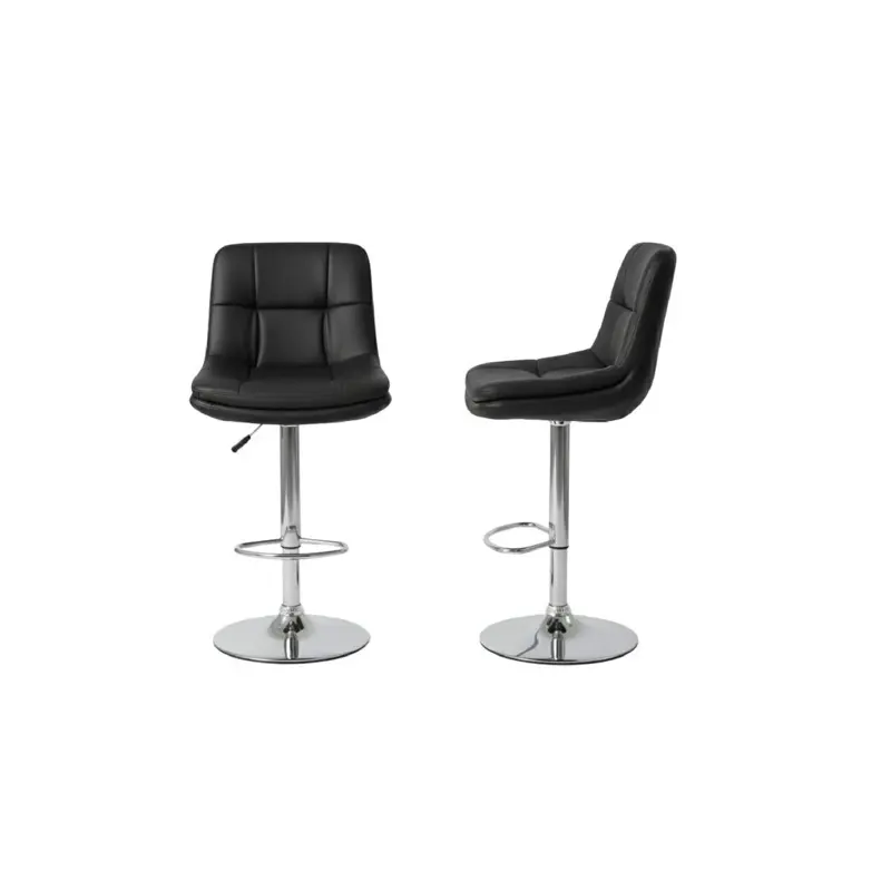 Taburetes X2 Banqueta Silla Bar Barra Living Acolchado crema