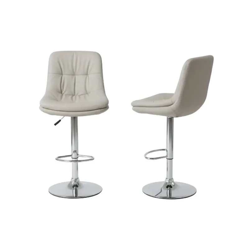 Taburetes X2 Banqueta Silla Bar Barra Living Acolchado crema