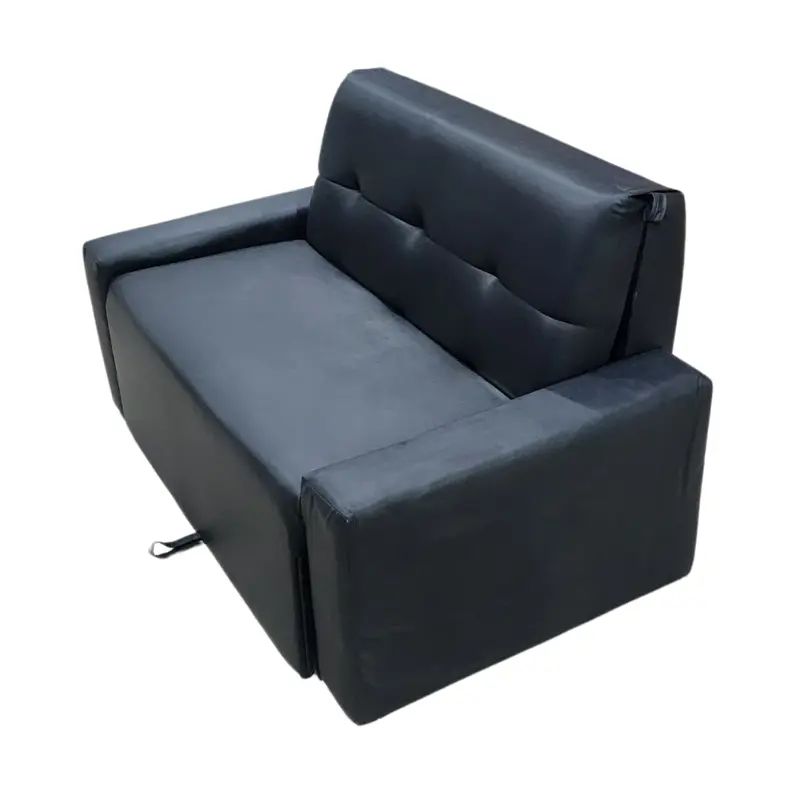 Sofa Cama Ayfa 2 Cuerpos Living Tela Talampaya Negra