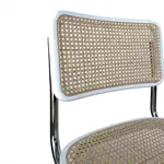 Silla Cesca Breuer De Comedor Cocina Caño Y Madera Blanco Rattan