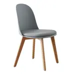 Silla Comedor Vita Meet Nórdica Eames De Diseño Moderno Gris