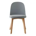 Silla Comedor Vita Meet Nórdica Eames De Diseño Moderno Gris