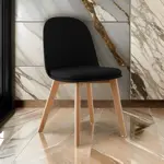 Silla Comedor Vita Meet Nórdica Eames De Diseño Moderno Negro