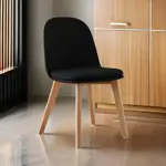 Silla Comedor Vita Meet Nórdica Eames De Diseño Moderno Negro