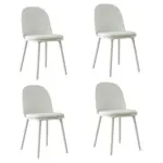 Silla Comedor Cocina Vita Nórdica Eames Plástica Blanco X 4 Unidad