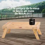 Mesa Matera Pino + MATE PORTEÑO DE REGALO