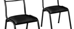 SILLA APILABLE NEGRO X 2 MUEBLES AIMARETTI