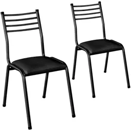 Silla Apilable Negro X 2 