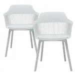 Sillas Living comedor Combo x2 Asiento Acolchonado Color Blanco SC02