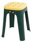 Banqueta Apilable Driven Verde Y Amarillo 29x29x46 Cm