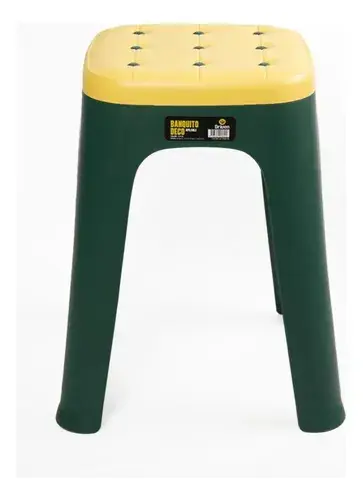 Banqueta Apilable Driven Verde Y Amarillo 29x29x46 Cm