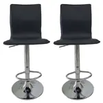 Banqueta Ecocuero Respaldar Alto Negro X2