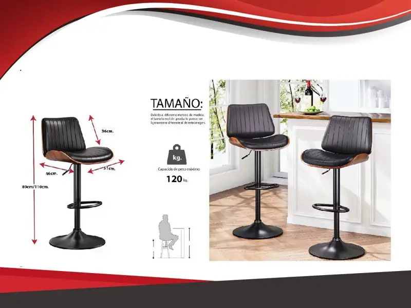 Set X2 Sillas Banqueta Taburete Para Desayunador/barra