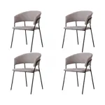 Set x4 sillas Sorernto , estilo moderno con tapizado gamuzado en gris - Avelino 