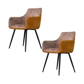 Set X2 Sillas De Comedor Aterciopel...
