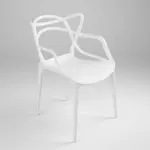 Juego de 4 Sillas De Comedor Urban Blancas Apilables Plástico Reforzado