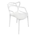 Juego de 4 Sillas De Comedor Urban Blancas Apilables Plástico Reforzado
