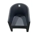 sillon exterior apilable oasis rattan grafito