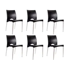 Set De 6 Sillas Boston Patas De Alu...