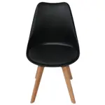 Silla De Comedor Cocina Tulip Escandinava Nórdica Eames NEGRO