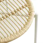 Silla De Comedor Cocina En Hilo Sintético Simil Bambú Y Caño BLANCO