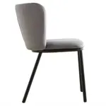 Silla De Comedor Cocina Cozy Tapizada En Terciopelo Velvet Gris