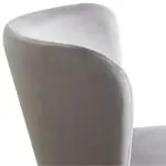 Silla De Comedor Cocina Cozy Tapizada En Terciopelo Velvet Gris