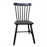 Silla Comedor Cocina Windsor Hamburg Estructura Madera Maciza Negro