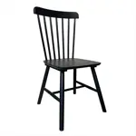 Silla Comedor Cocina Windsor Hamburg Estructura Madera Maciza Negro