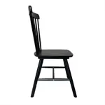 Silla Comedor Cocina Windsor Hamburg Estructura Madera Maciza Negro