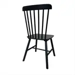 Silla Comedor Cocina Windsor Hamburg Estructura Madera Maciza Negro