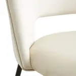 Silla De Comedor Cocina Mylo Tapizado En Terciopelo Velvet Beige Claro