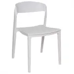 Silla Moderna Cocina Comedor Unique De Plástico Reforzado Blanco