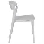 Silla Moderna Cocina Comedor Unique De Plástico Reforzado Blanco