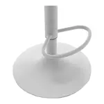 Taburete Tulip Barra Regulable Hidráulico Giratorio Ecocuero Blanco