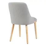 Silla De Comedor Glow Lino Gris Y Estructura Madera Haya Laqueada