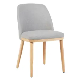 Silla Shine De Comedor Lino Gris Es...