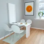 Barra Mesa Plegable Dos Alturas de Pared Blanco