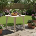 Mesa Estilo Libre Beige Resistente Interior Exterior