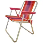 Reposera Niños LH-303 - Caño Aluminio, Tela Rosa, Plegable