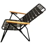 Reposera LH-207 - 5 Posiciones, Caño y Tela Negra, Apta Exterior