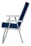 Silla Confort Mor Azul Sannet Aluminio Soporta 120 Kg