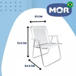 Silla Alta de Aluminio Mor Sannet Playa Camping 110 Kg