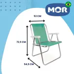 Silla Alta de Aluminio Mor Sannet Playa Camping 110 Kg