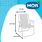 Silla Alta de Acero Mor Sannet Playa Camping 110 Kg