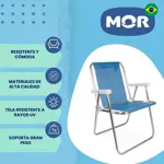 Silla Alta de Aluminio Mor Sannet Playa Camping 110 Kg