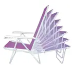 Reposera Sillon Acero Sannet Playa Camping 8 Posiciones Mor