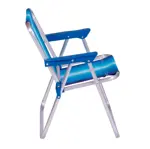 Silla Alta Infantil Plegable Mor De Aluminio Color Azul
