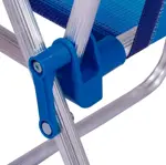 Silla Alta Infantil Plegable Mor De Aluminio Color Azul